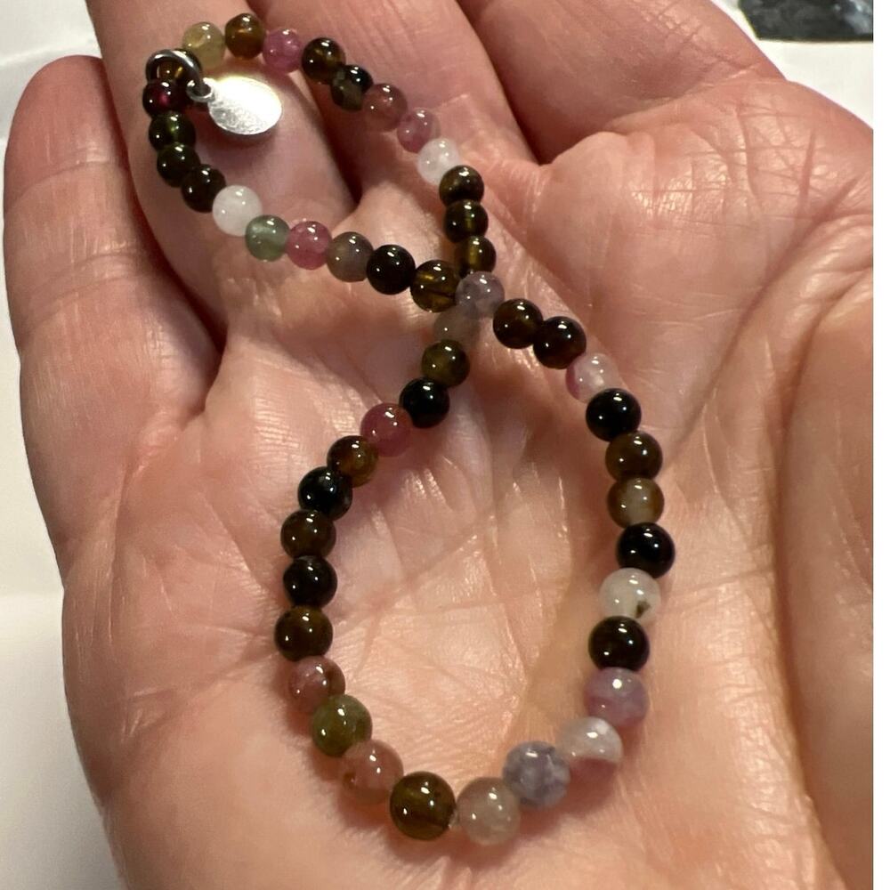 Watermelon Tourmaline Natural Stone Bracelet